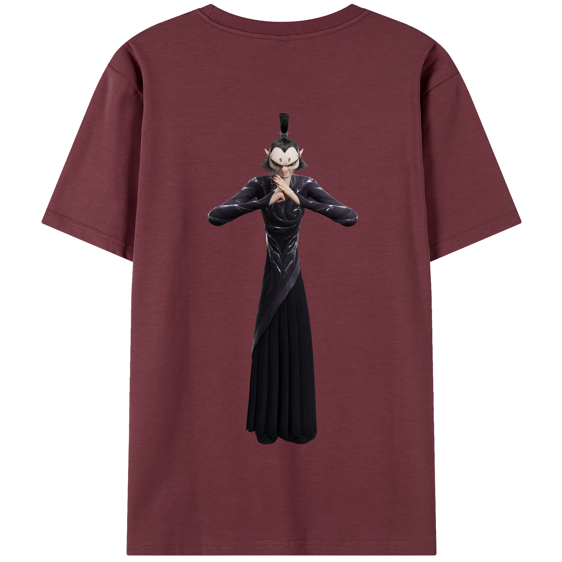 （画像用） Ne Zha 2 ナタ 魔童の大暴れ 綿100％半袖Tシャツ（背面プリント）